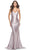 La Femme 31322 - Metallic Mermaid Prom Dress Special Occasion Dress 00 / Silver