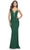 La Femme 31333 - Twisted Band Sheath Evening Gown Special Occasion Dress 00 / Emerald