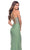 La Femme 31335 - V-Neck Ruched Jersey Long Dress Special Occasion Dress
