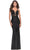 La Femme 31336 - Lace-Up Back Evening Dress Special Occasion Dress 00 / Black