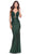 La Femme 31336 - Lace-Up Back Evening Dress Special Occasion Dress 00 / Emerald