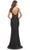 La Femme 31341 - V-Neck Rhinestone Accent Evening Dress Special Occasion Dress