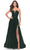 La Femme 31345 - Applique A-Line Tulle Gown Special Occasion Dress 00 / Dark Emerald