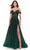 La Femme 31346 - Off Shoulder Beaded Tulle Gown Special Occasion Dress 00 / Dark Emerald