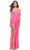 La Femme 31351 - Sequin Strapless Prom Dress Special Occasion Dress 00 / Neon Pink