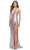 La Femme 31372 - Scoop Prom Dress with Slit Special Occasion Dress 00 / Silver