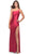 La Femme 31391 - One Shoulder Sheath Prom Dress Special Occasion Dress 00 / Red