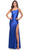 La Femme 31391 - One Shoulder Sheath Prom Dress Special Occasion Dress 00 / Royal Blue