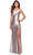 La Femme 31391 - One Shoulder Sheath Prom Dress Special Occasion Dress 00 / Silver