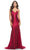 La Femme 31397 - Cowl Neck Tie Back Evening Dress