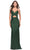 La Femme 31399 - Rhinestone Cutout Evening Dress Special Occasion Dress 00 / Emerald