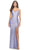 La Femme 31400 - V Neck Cutout Evening Dress Special Occasion Dress 00 / Light Periwinkle