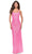 La Femme 31405 - Full Sequins Sheath Long Dress Special Occasion Dress 00 / Neon Pink