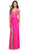 La Femme 31411 - Strapless V-Neckline Evening Dress Special Occasion Dress 00 / Neon Pink