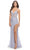 La Femme 31419 - Deel V Neck Train Dress Special Occasion Dress 00 / Light Periwinkle