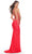 La Femme 31438 - Lace-up Back Draping Neck Prom Dress Special Occasion Dress