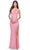 La Femme 31444 - Draped Neckline Evening Dress Special Occasion Dress 00 / Light Pink