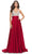 La Femme 31448 - Strappy Back Satin A-line Dress Special Occasion Dress