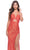 La Femme 31449 - V Neck Sequined Ruch Gown Special Occasion Dress