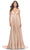 La Femme 31505 - Satin A-Line Prom Dress Special Occasion Dress 00 / Nude