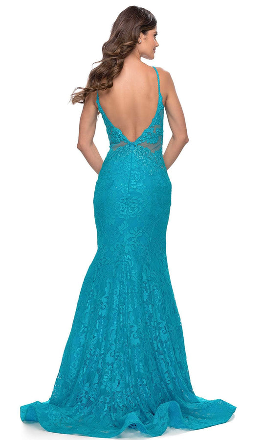 La Femme 31512 - Beaded Lace Classic Prom Dress