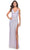 La Femme 31517 - Sequined Cowl Neck Evening Dress Special Occasion Dress 00 / Light Periwinkle