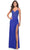 La Femme 31520 - Illusion Embroidered Long Dress Special Occasion Dress 00 / Royal Blue