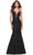 La Femme 31524 - Trumpet Embellished Evening Gown Special Occasion Dress 00 / Black