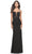 La Femme 31567 - Floral Laced High Slit Gown Special Occasion Dress