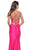 La Femme 31575 - Tied Knot Satin Slit Gown Special Occasion Dress