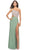 La Femme 31600 - Jeweled Cutout Prom Dress with Slit Special Occasion Dress 00 / Sage