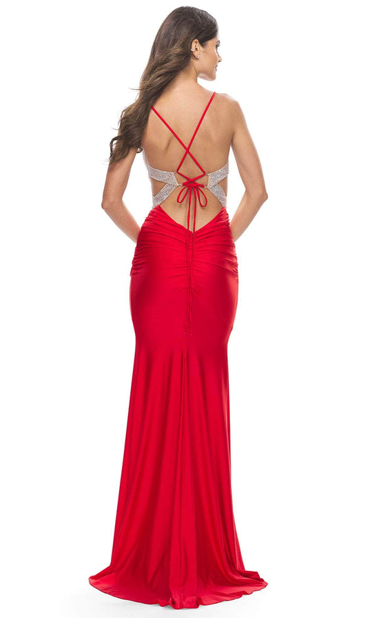La Femme 31606 - Beaded V-Neck Prom Gown