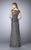 La Femme - Beaded Lace Cap Sleeve Peplum Evening Gown 24896 CCSALE