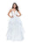 La Femme Beaded Plunging Sweetheart Ruffle Evening Gown 25928 - 1 pc White In Size 2 Available CCSALE 2 / White