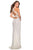 La Femme - Crisscrossed Sequined Plunging Halter Dress 28659SC - 1 pc White In Size 6 Available CCSALE 6 / White