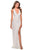 La Femme - Crisscrossed Sequined Plunging Halter Dress 28659SC - 1 pc White In Size 6 Available CCSALE 6 / White