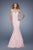 La Femme - Embellished Illusion Bateau Mermaid Evening Dress 20905 - 1 pc Blush In Size 14 Available CCSALE 14 / Blush