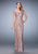 La Femme Fitted Laced Cap Sleeves Evening Dress 22039 - 1 pc Mauve In Size 18 Available CCSALE 18 / Mauve
