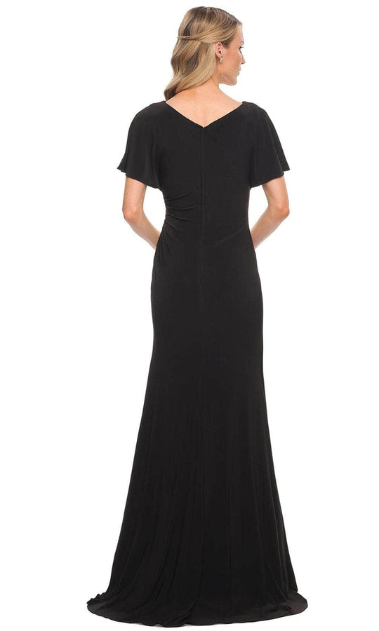La Femme - Flutter Sleeve Jersey Formal Dress 29997SC