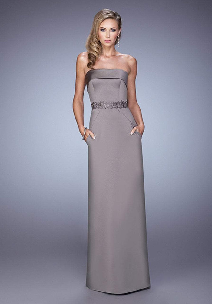 La Femme Folded Strapless Evening Gown 21554 CCSALE