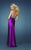 La Femme Gigi - 13870 Sparkling Halter Style Evening Dress Special Occasion Dress 00 / Purple