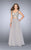 La Femme Gigi - 24417 Radiant Beadwork Sweetheart Evening Gown Special Occasion Dress 00 / Silver