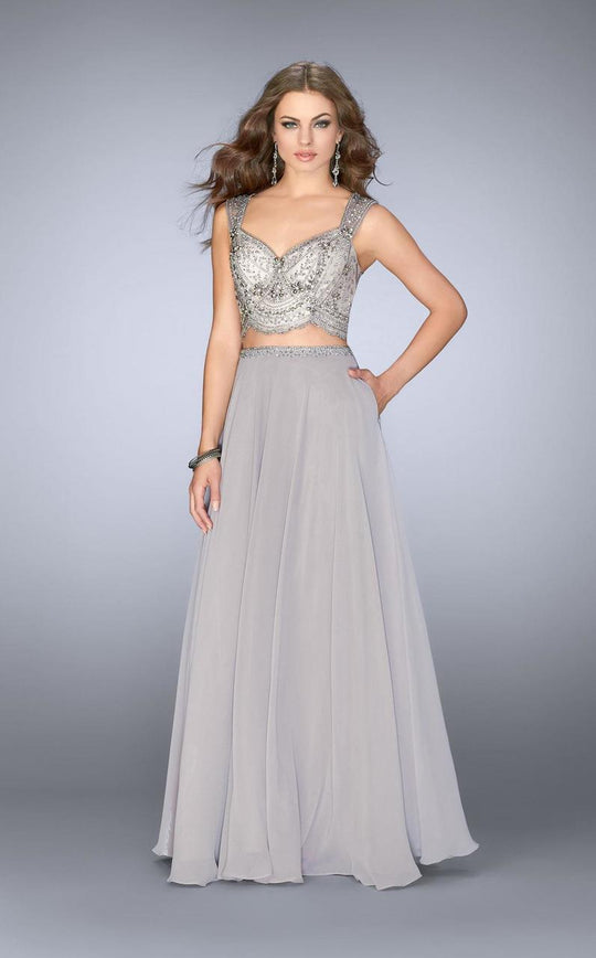 La Femme Gigi - 24417 Radiant Beadwork Sweetheart Evening Gown