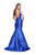 La Femme Gigi - 26046 Deep V-neck Mikado Mermaid Gown Special Occasion Dress