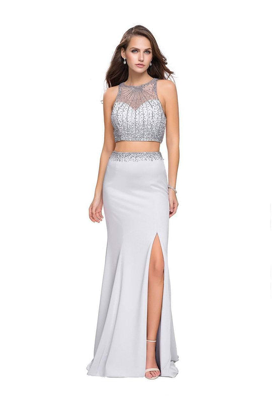 La Femme Gigi - 26063 Beaded Two-Piece Jersey Sheath Gown