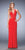 La Femme Jersey V-neck Sheath Dress 22276 CCSALE 8 / Red