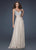 La Femme Jewel Crusted Ruched Evening Gown - 1 Pc Nude in Size 4 Available CCSALE 4 / Nude