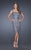 La Femme - Knee Length Floral Lace Sheath Dress 20515SC - 1 pcs Garnet in Size 2 and 4 Available CCSALE 6 / Platinum