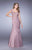 La Femme Lace V-neck Satin Mermaid Gown 21669SC - 2 pcs Mauve in Size 4 and 10 Available CCSALE 10 / Mauve