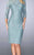 La Femme - Laced Jewel Neck Column Dress 23149SC - 1 pc Smoky Blue In Size 2 Available CCSALE